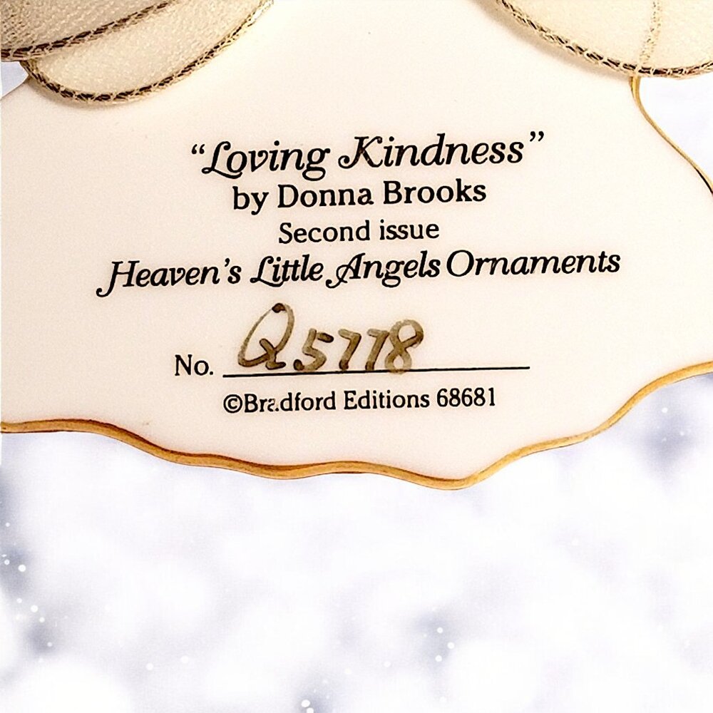 Heaven's Little Angels Porcelain Ornaments Loving kindness Donna Brooks Bradford - Picture 12 of 12